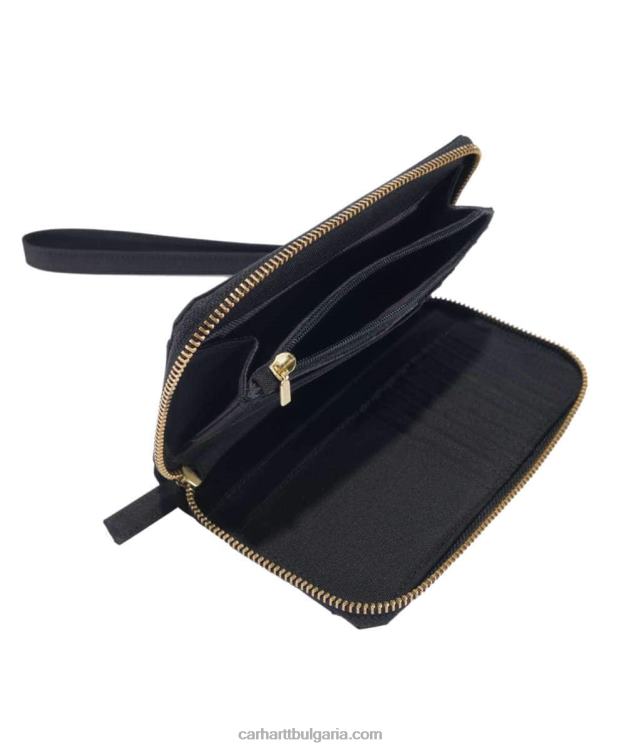 XD68N232 Жени найлонов портфейл с плосък клъч черен Carhartt