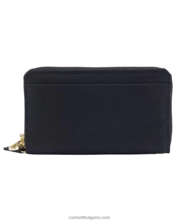 XD68N232 Жени найлонов портфейл с плосък клъч черен Carhartt