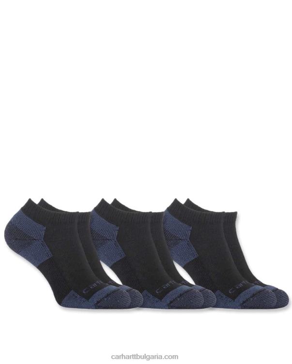 XD68N245 Жени всесезонен памучен чорап 3 чифта черен Carhartt