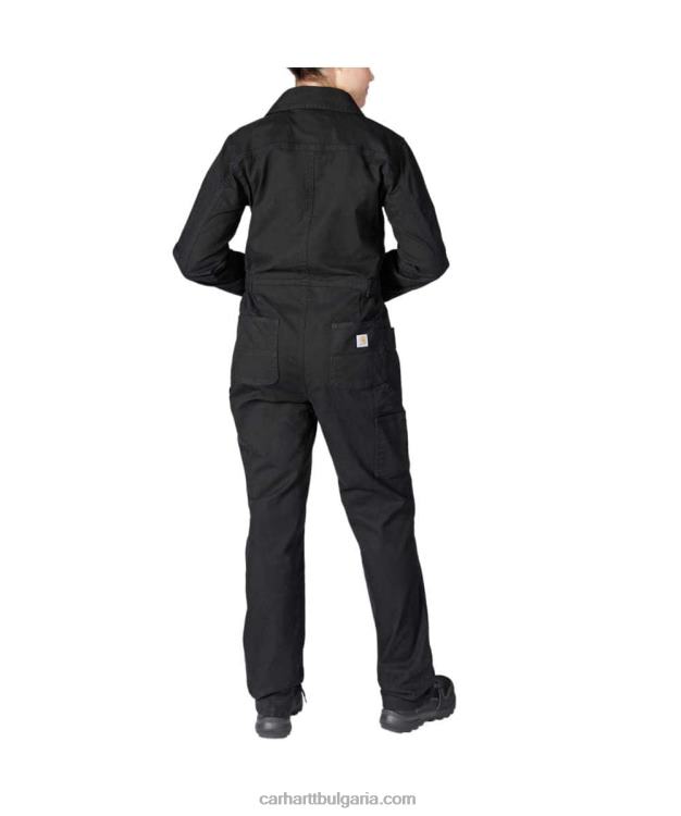 XD68N216 Жени здрав, гъвкав платнен гащеризон със спокойна кройка черен Carhartt