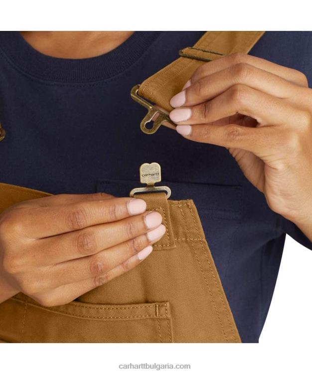 XD68N217 Жени здрав, гъвкав платнен къс панталон carhartt кафяво Carhartt