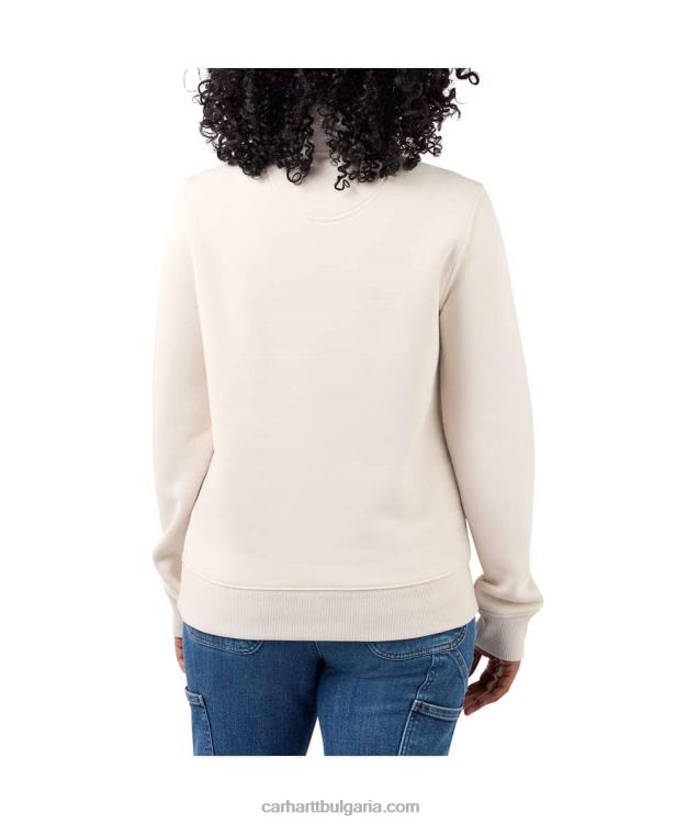 XD68N204 Жени спокойна кройка суичър с половин цип къпина хедър Carhartt