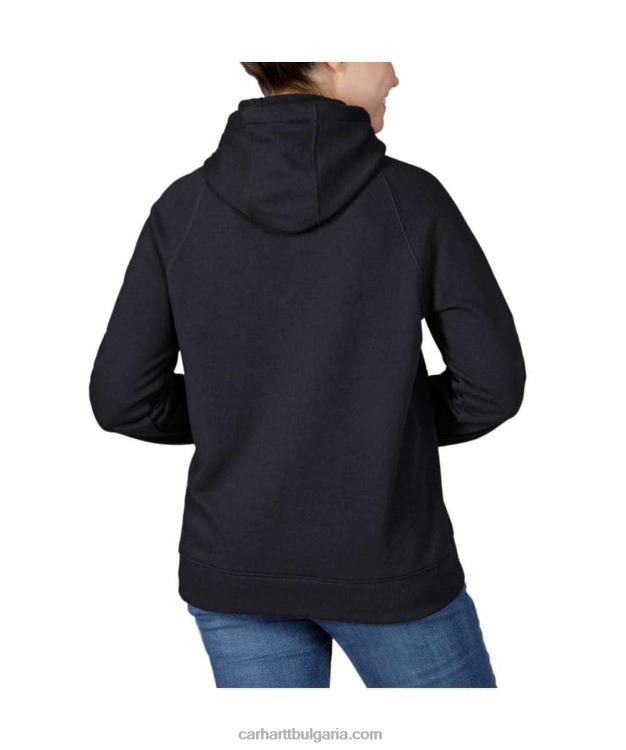 XD68N205 Жени лек суичър с качулка със спокойна кройка черен Carhartt