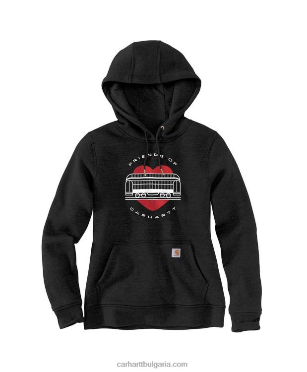 XD68N213 Жени дамски суичър foc със спокойна кройка военноморски флот Carhartt