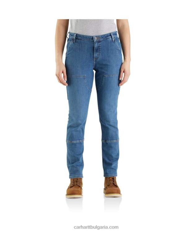 XD68N198 Жени здрав, гъвкав, спокойна кройка, двоен прав дънк отпред липа Carhartt