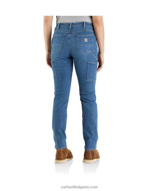 XD68N198 Жени здрав, гъвкав, спокойна кройка, двоен прав дънк отпред липа Carhartt