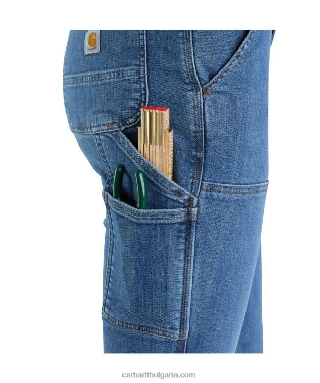 XD68N198 Жени здрав, гъвкав, спокойна кройка, двоен прав дънк отпред липа Carhartt