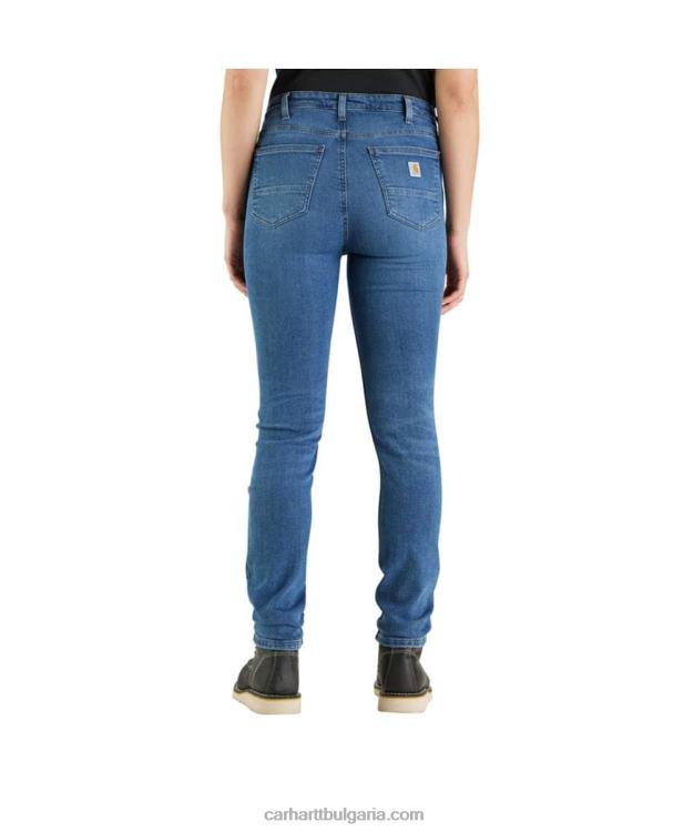 XD68N199 Жени здрав flex slim fit заострени дънки леска Carhartt