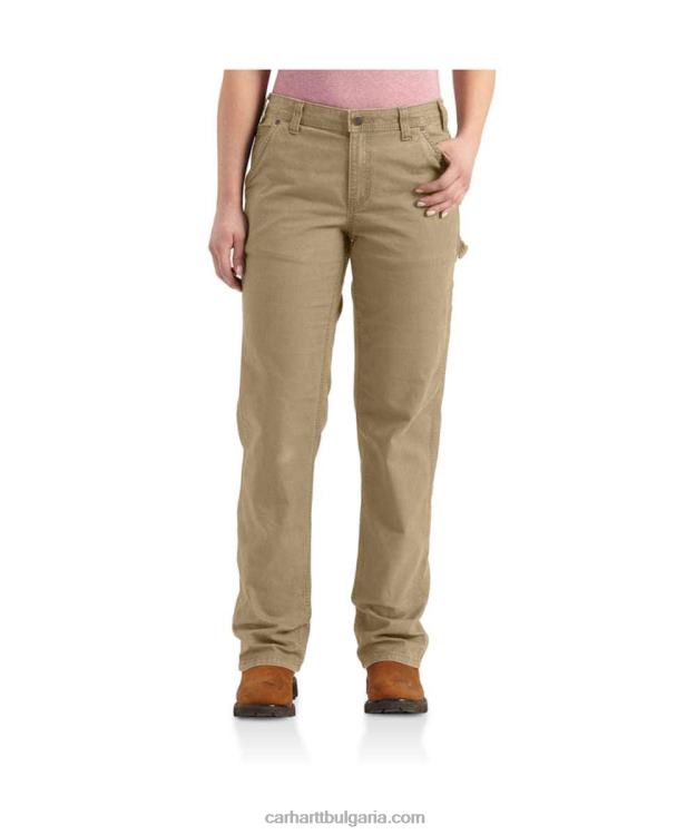 XD68N201 Жени здрав, гъвкав платнен работен панталон със свободна кройка черен Carhartt