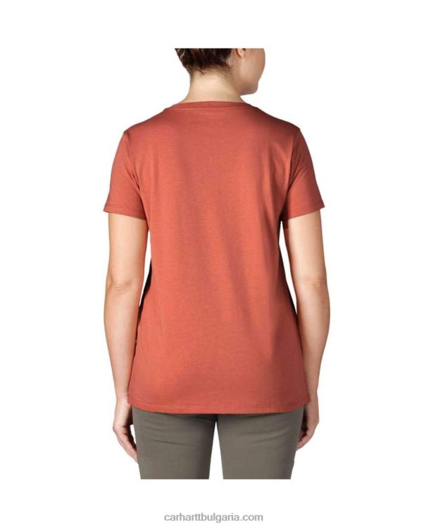 XD68N226 Жени Лека многоцветна тениска с къс ръкав и лого със спокойна кройка черен Carhartt