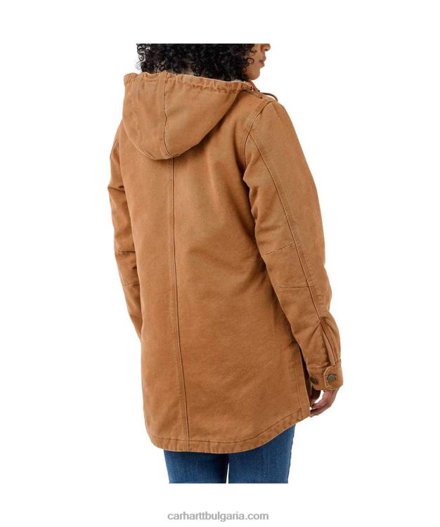 XD68N186 Жени свободна кройка изветряло патешко палто черен Carhartt