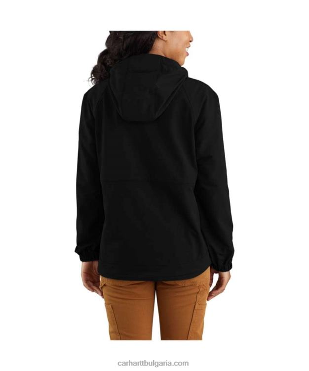 XD68N197 Жени супер дукс леко яке с качулка за спокойна кройка черен Carhartt