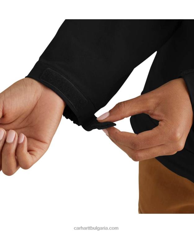 XD68N197 Жени супер дукс леко яке с качулка за спокойна кройка черен Carhartt