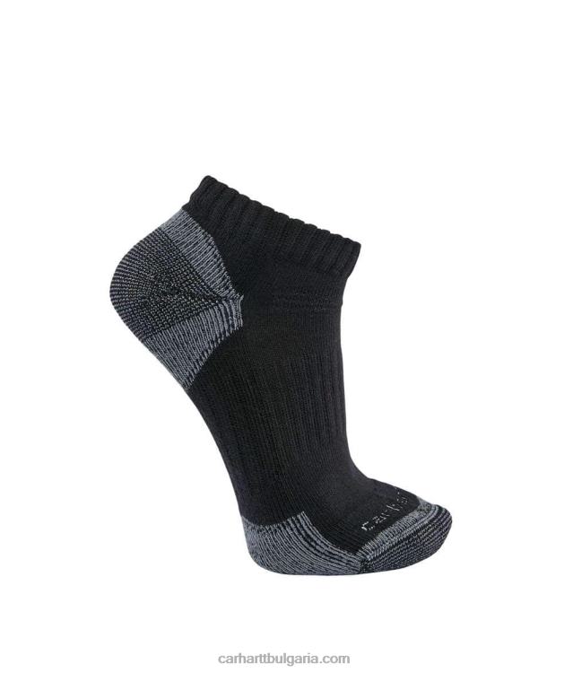 XD68N175 мъже средно тежък памучен чорап с ниски разрези 3 чифта черен Carhartt