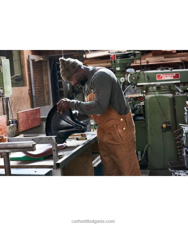 XD68N74 мъже спокоен гащеризон с патица черен Carhartt