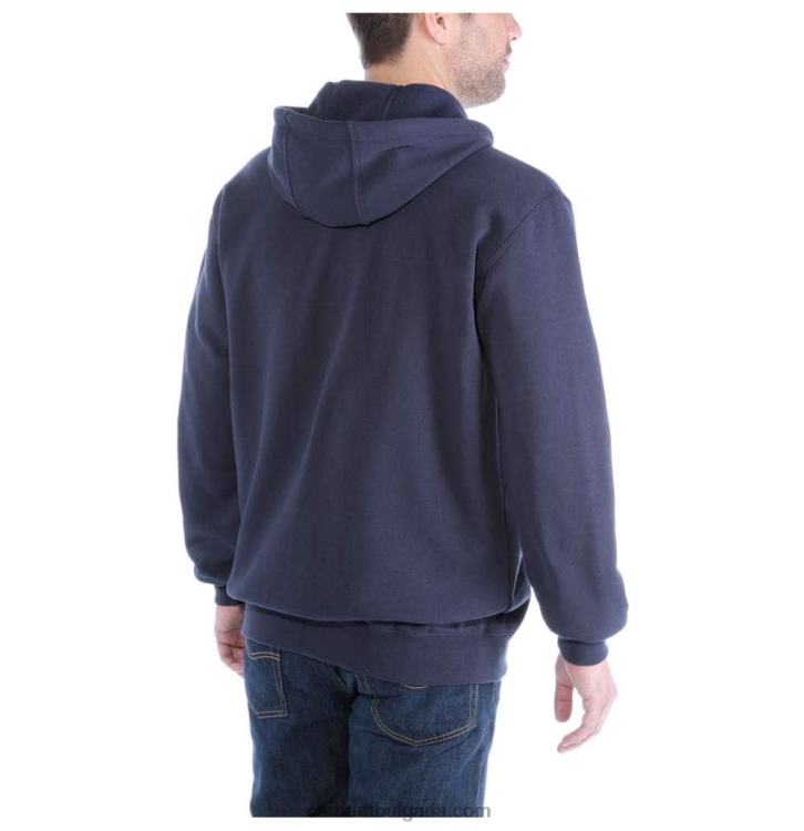 XD68N34 мъже свободен суитшърт със среден цип с цял цип черен Carhartt