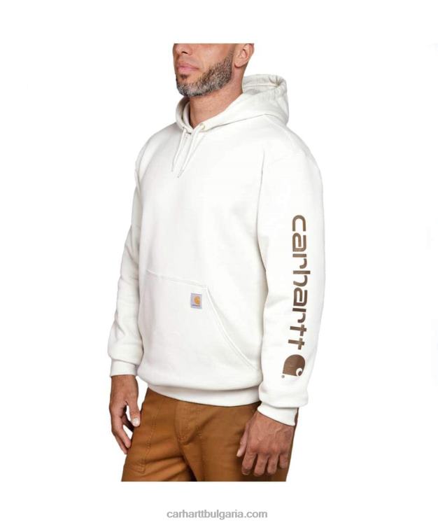 XD68N38 мъже суитшърт със свободна кройка с лого ръкав и графика алпийски син хедър Carhartt