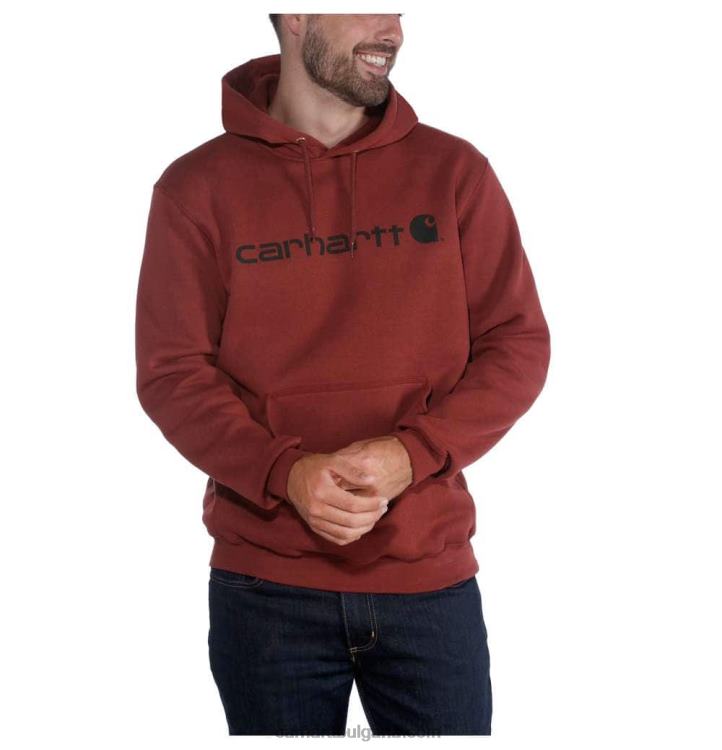 XD68N40 мъже свободен суитшърт със средно тегло с графично лого черен Carhartt