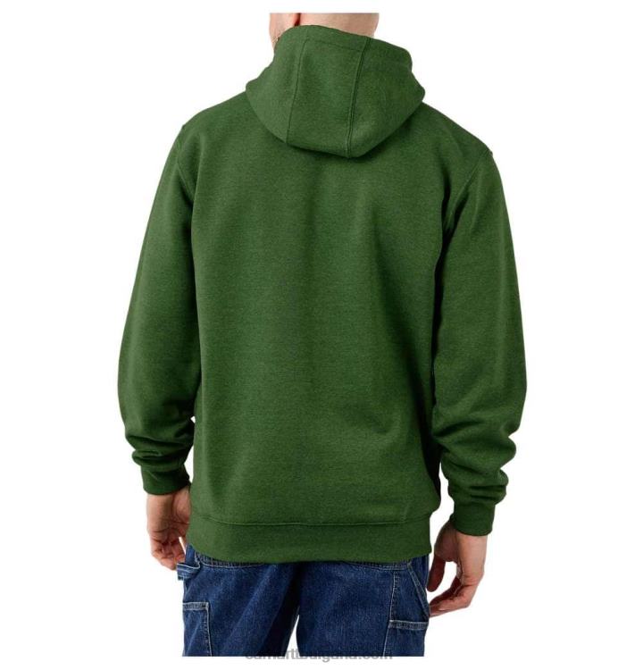 XD68N42 мъже суитшърт със средно тегло от филц с графично лого със свободна кройка arborvitae хедър Carhartt