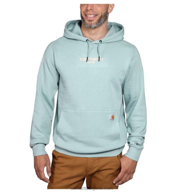 XD68N43 мъже олекотен суичър с графично лого със спокойна кройка асфалтов пирен Carhartt