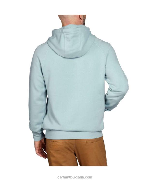 XD68N43 мъже олекотен суичър с графично лого със спокойна кройка асфалтов пирен Carhartt