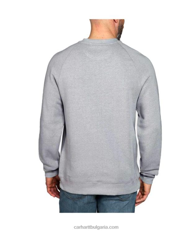 XD68N44 мъже олекотен суичър със спокойна кройка с кръгло деколте асфалтов пирен Carhartt