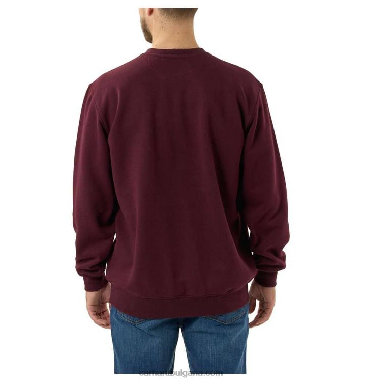 XD68N45 мъже свободна кройка суичър с графично лого с кръгло деколте хедър сиво Carhartt