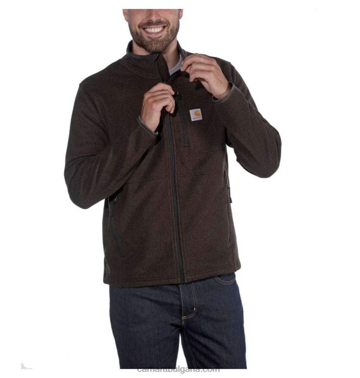 XD68N51 мъже далтон полар с пълен цип асфалтов пирен Carhartt