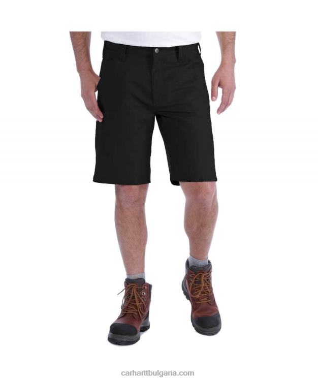 XD68N147 мъже здрава професионална серия здрава гъвкавост спокойна кройка платно кратка работа черен Carhartt