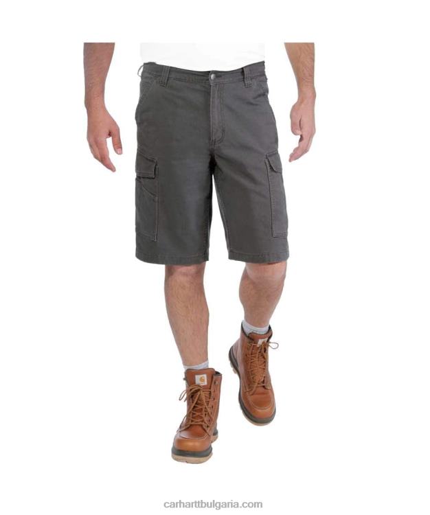 XD68N149 мъже здрава, гъвкава, спокойна кройка, платнена товарна работа, къса тъмно каки Carhartt