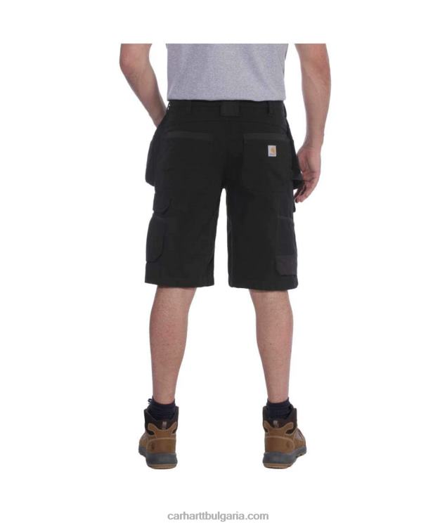 XD68N151 мъже здрав гъвкав спокойна кройка ripstop cargo multi pkt work short черен Carhartt