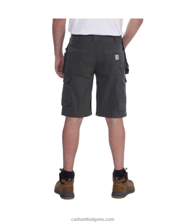 XD68N151 мъже здрав гъвкав спокойна кройка ripstop cargo multi pkt work short черен Carhartt