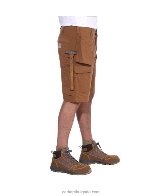 XD68N151 мъже здрав гъвкав спокойна кройка ripstop cargo multi pkt work short черен Carhartt