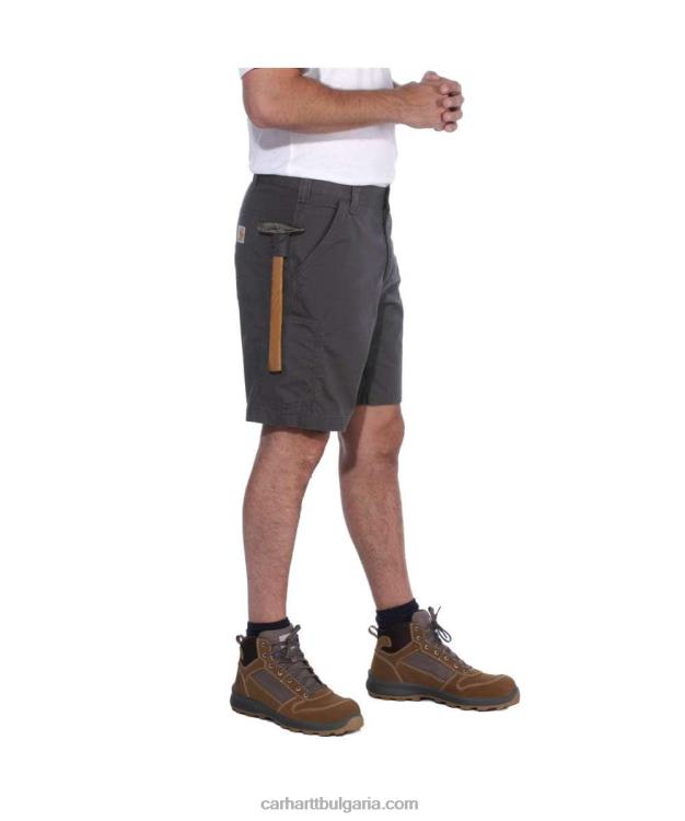 XD68N151 мъже здрав гъвкав спокойна кройка ripstop cargo multi pkt work short черен Carhartt