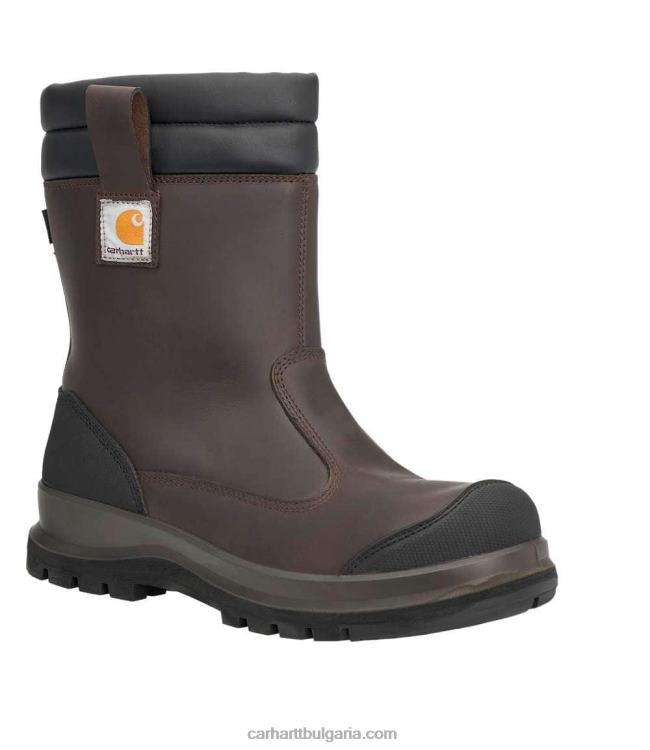 XD68N155 мъже carter rugged flex waterproof s3 pull on предпазен ботуш тъмно кафяво Carhartt