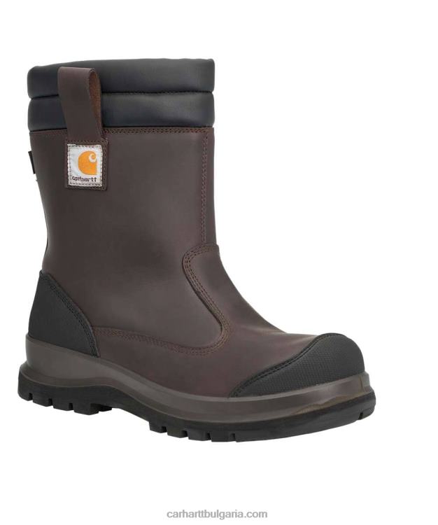 XD68N155 мъже carter rugged flex waterproof s3 pull on предпазен ботуш тъмно кафяво Carhartt