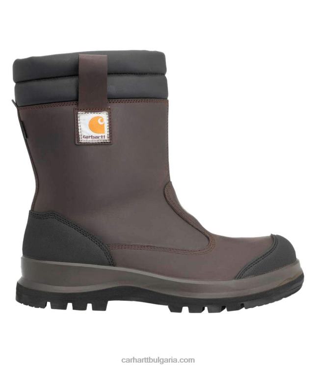 XD68N155 мъже carter rugged flex waterproof s3 pull on предпазен ботуш тъмно кафяво Carhartt