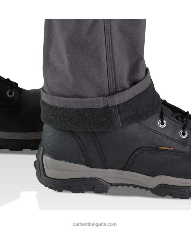 XD68N55 мъже здрав гъвкав работен панталон със спокойна кройка ripstop cargo с поларена подплата босилек Carhartt