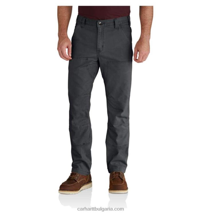 XD68N59 мъже здрав гъвкав платнен работен панталон с двойна предна част със спокойна кройка сянка Carhartt