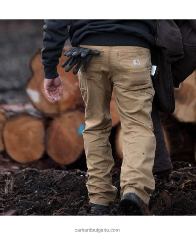 XD68N59 мъже здрав гъвкав платнен работен панталон с двойна предна част със спокойна кройка сянка Carhartt