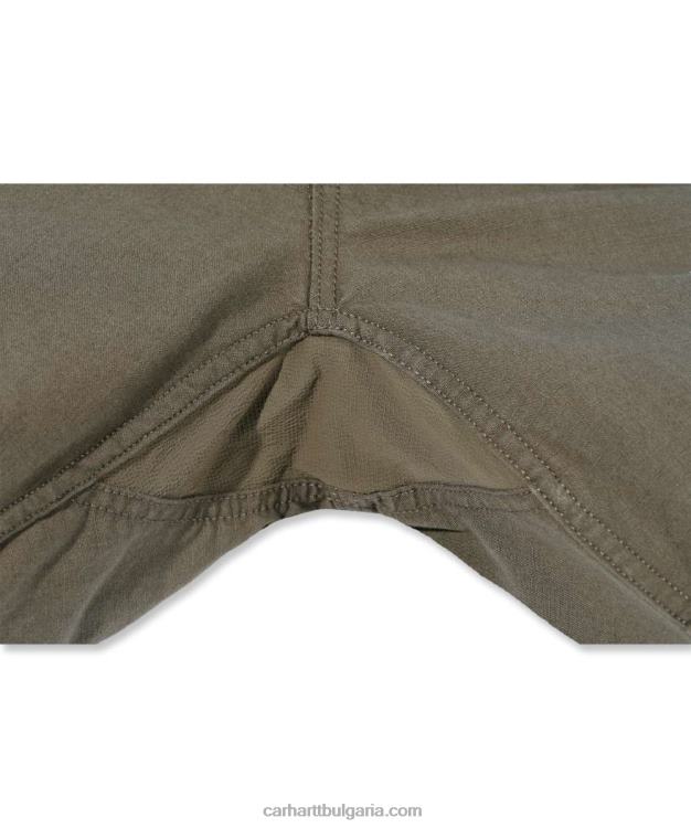 XD68N64 мъже стоманен здрав, гъвкав работен панталон със спокойна кройка с двойна предна част черен Carhartt