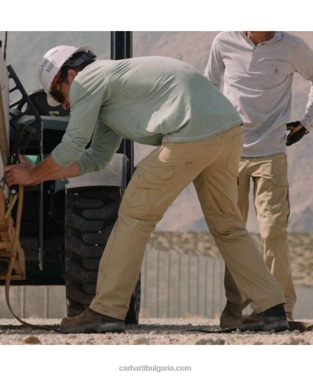 XD68N66 мъже принудително спокойна кройка ripstop карго работен панталон тъмно каки Carhartt