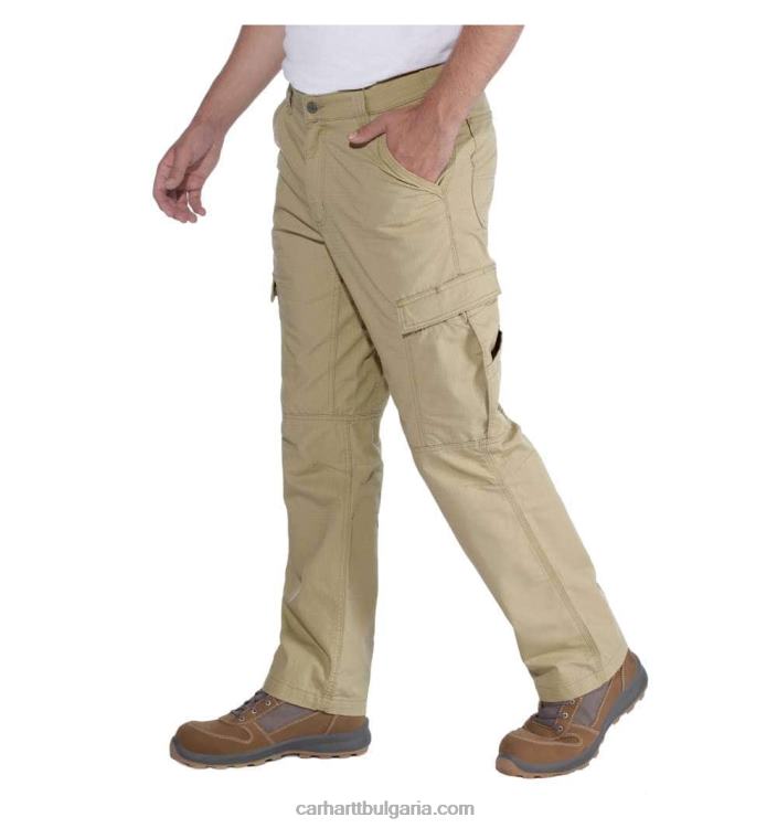 XD68N66 мъже принудително спокойна кройка ripstop карго работен панталон тъмно каки Carhartt