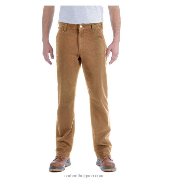 XD68N67 мъже здрав гъвкав работен панталон с права кройка със заострени крака черен Carhartt