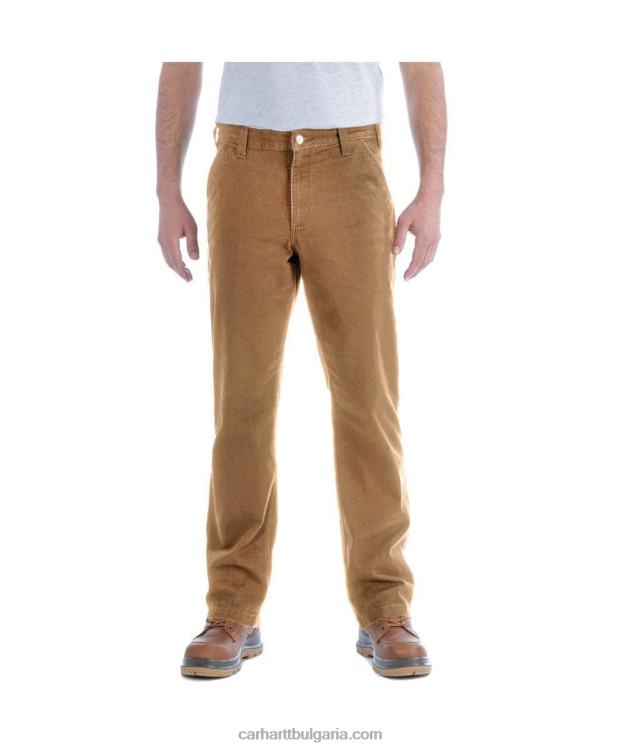 XD68N67 мъже здрав гъвкав работен панталон с права кройка със заострени крака черен Carhartt