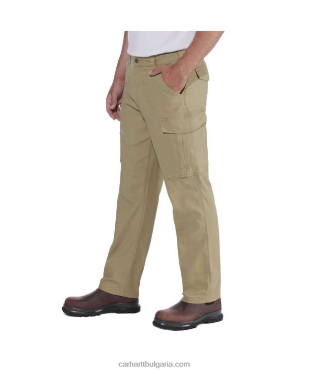 XD68N69 мъже здрав, гъвкав работен карго панталон със спокойна кройка тъмно каки Carhartt