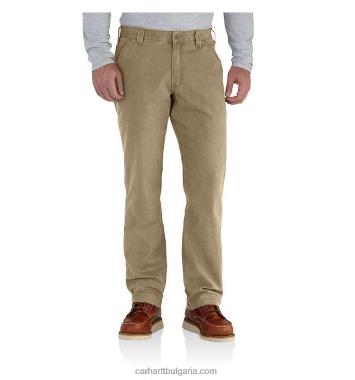 XD68N70 мъже здрав гъвкав работен панталон със спокойна кройка тъмно каки Carhartt