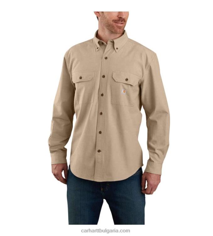 XD68N108 мъже широка риза с дълъг ръкав от шамбре със средна кройка черно шамбре Carhartt