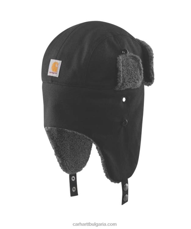 XD68N10 мъже дъжд защитник платнена капан шапка черен Carhartt