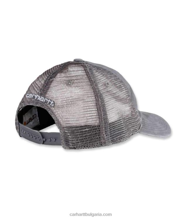 XD68N86 мъже платнена мрежеста шапка на гърба лазурно синьо Carhartt